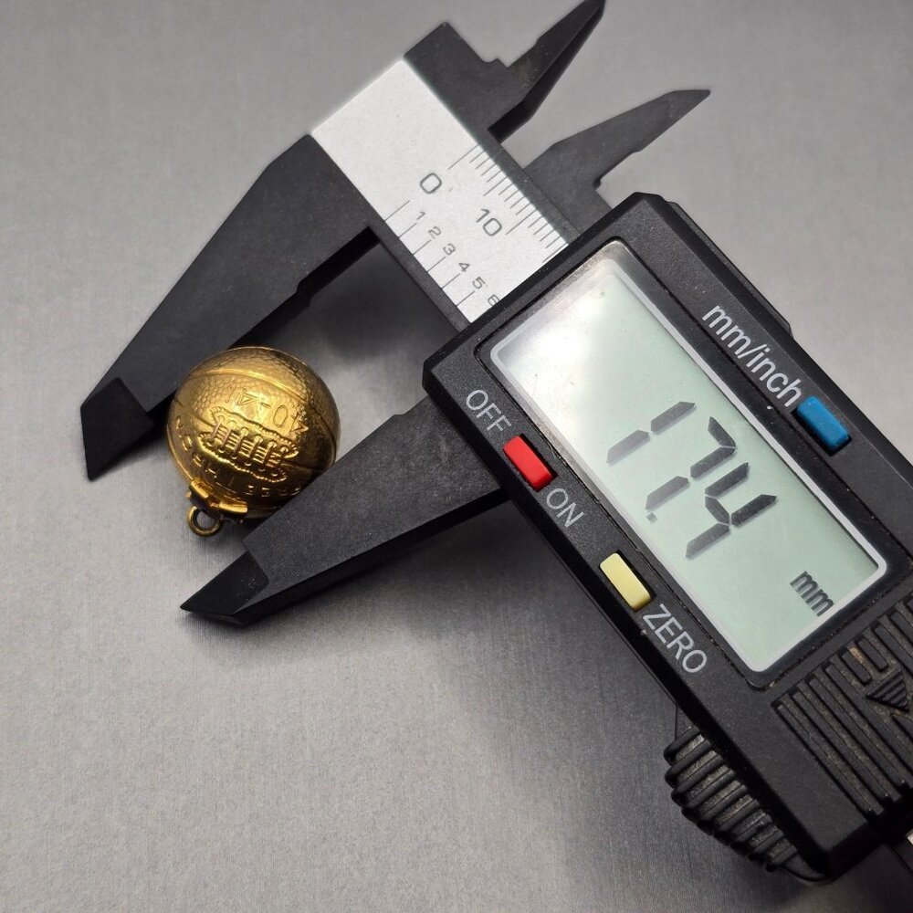 VTG 1940s 10k Gold Filled Nebraska Free Throw Basketball Pendant Sports Charm - Picture 10 of 13